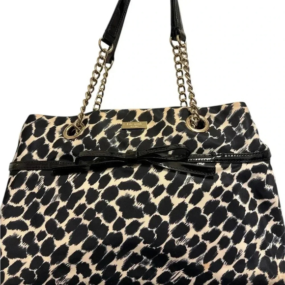 Kate Spade Animal Print gold chain purse Cheetah Large. In great conditions - Picture 2 of 11